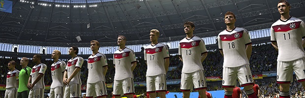 FIFAWorldCup2014 Xbox360 PS3 Germany teamlineup Logo FIFA Fussball Weltmeisterschaft Brasilien 2014 als kostenloses Update der FIFA 14 App erhältlich