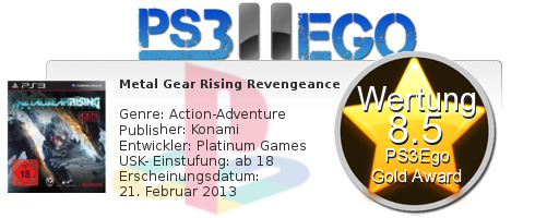 Metal Gear Rising Revengeance Review Bewertung 8.5 Review: Metal Gear Rising: Revengeance   Knallharte Cyber Action im Test