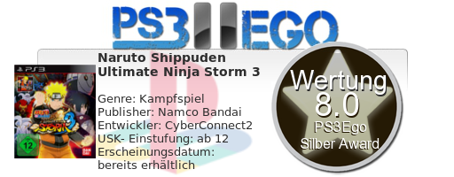 Ultimate Ninja Review Bewertung 8.0 Review: Naruto Shippuden: Ultimate Ninja Storm 3 Test   Auf dem Weg zum Konohagakure