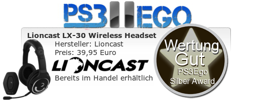 Lioncast LX 30 Headset Review Bewertung Gut Hardware Review: LX 30 Wireless Headset im Test